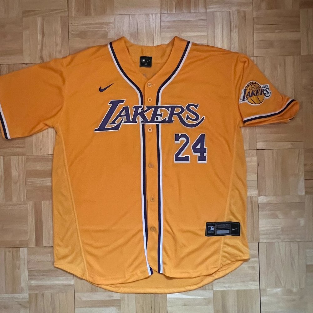 Kobe Bryant Los Angeles Lakers Baseball Style Jersey Size 48 XL